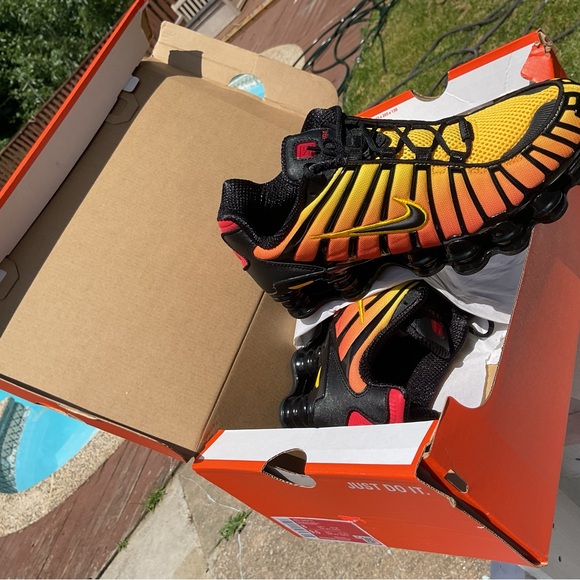 Nike Black and Orange Sneakers with Air Max Cushioning - Picture 2 of 2